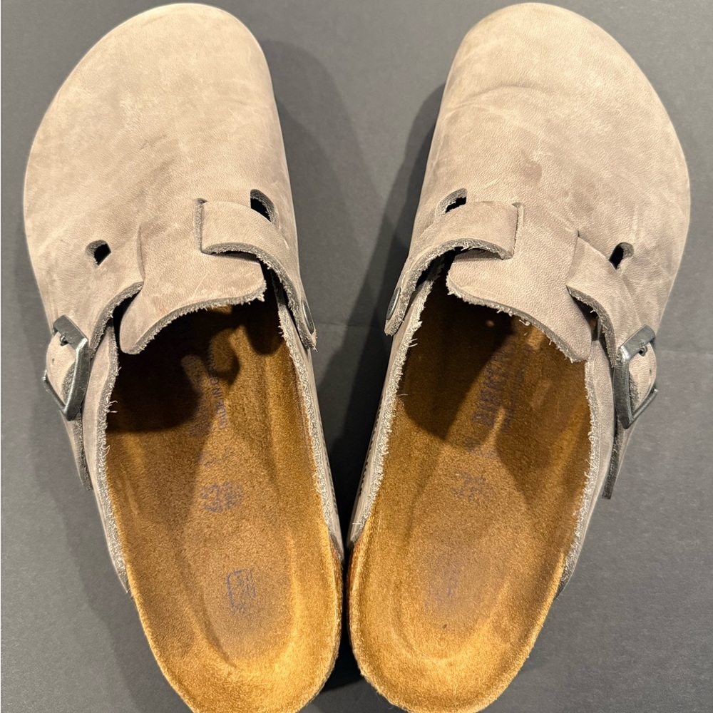 Birkenstock Brown Tan Slip-On Loafers with Cork Footbed
